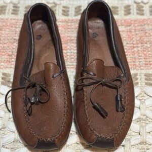 men’s ALL LEATHER acorn moccasin